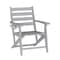 Flash Furniture Tolleson Adirondack Dining Chair w/Fold Out Cup Holder, Weather Resistant Recycled HDPE in Gray LE-HMP-2037-10-GRY-GG - alternate 1
